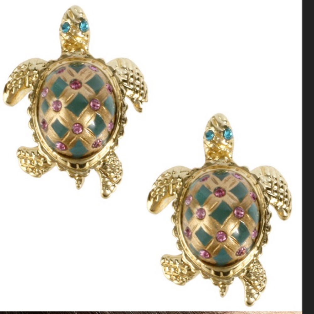 NIB Betsey Johnson Turtle Earrings